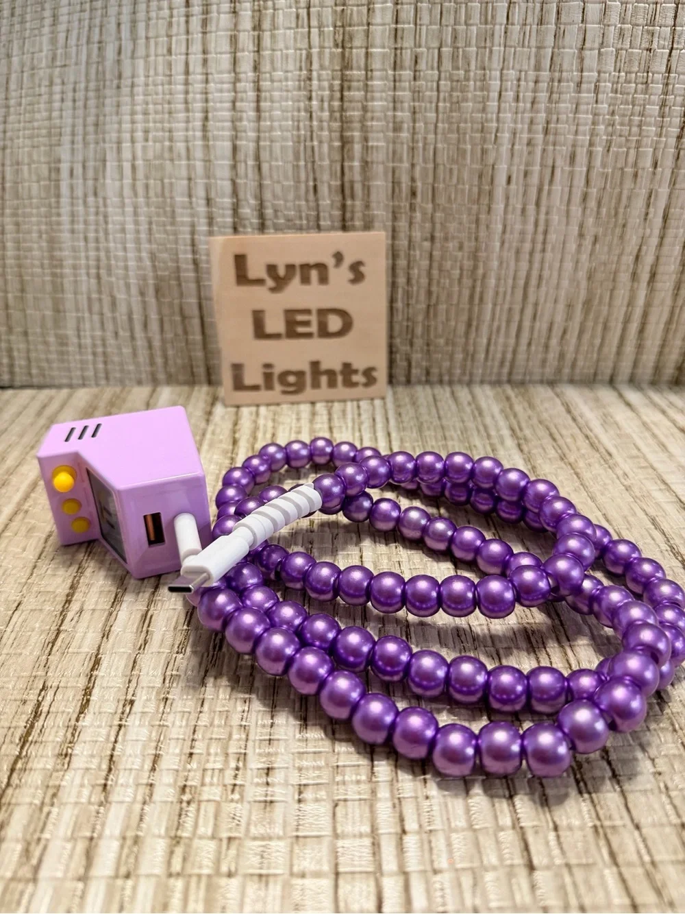 Beaded Charging Cable Type C Dual Port